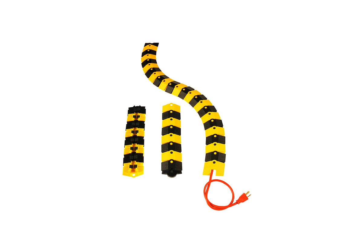 UltraTech 1801 Ultra-Sidewinder Cable Protection System, 1' Extension, 12 Length x 3 Width x 3/4 Height, Black and Yellow, Small