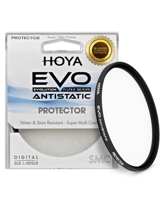 Hoya EVO Antistatic 52mm Filter - Premium Optical Glass w/ 16-Layer SMC Lens Protector for 99.8% Light Transmission, 3mm Thick, Dust