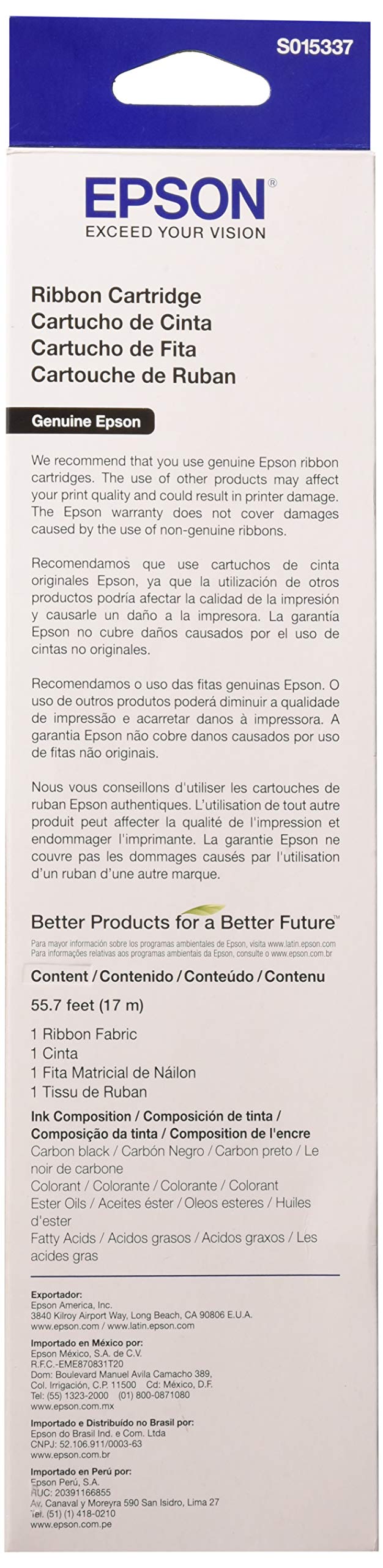 EPSS015337 - Epson Black Ribbon Cartridge