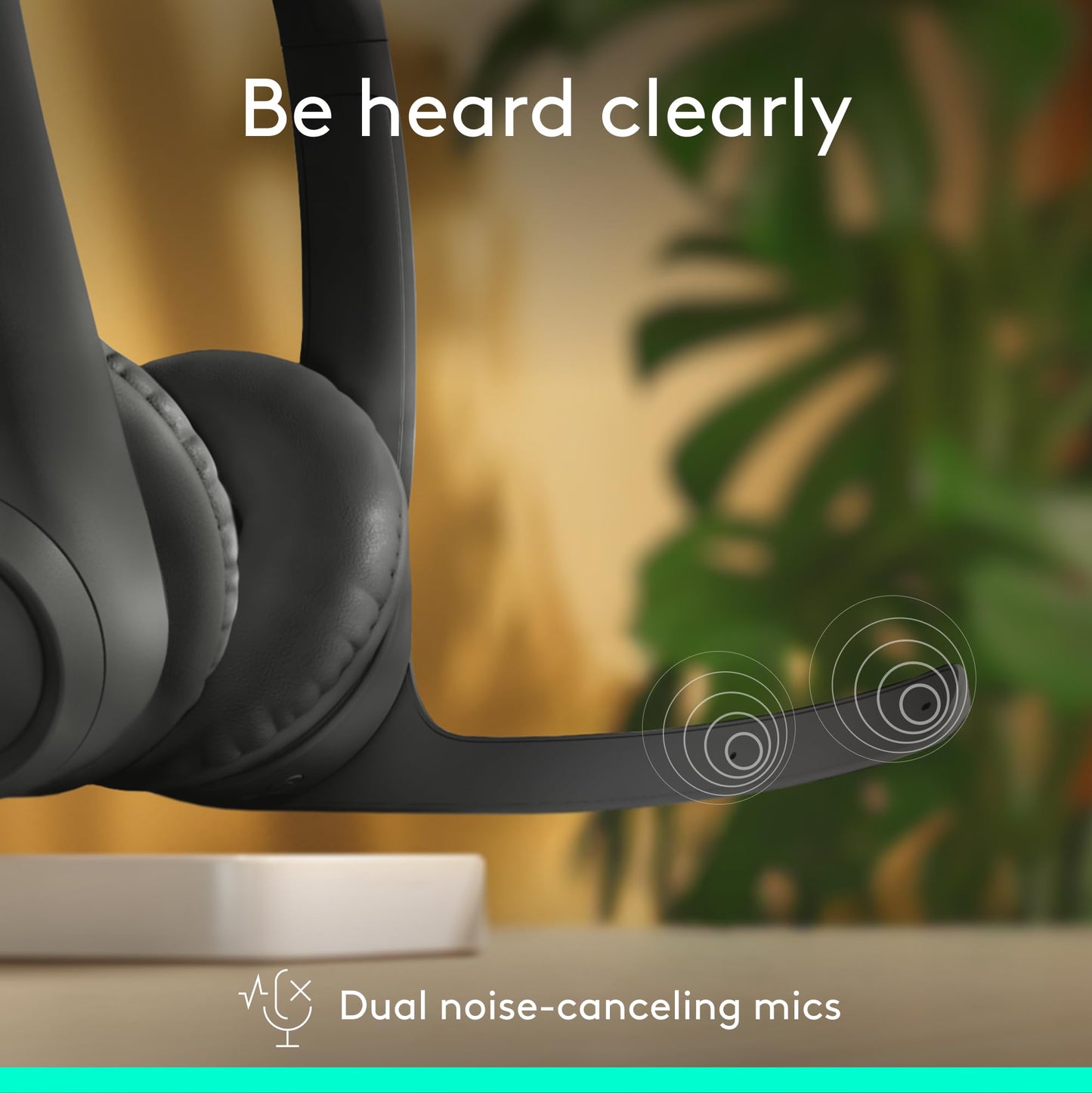 Logitech Zone 301 Wireless Bluetooth Headset with Noise-Canceling Microphone, Compatible with Windows, Mac, Chrome, Linux, iOS, iPadOS, Android
