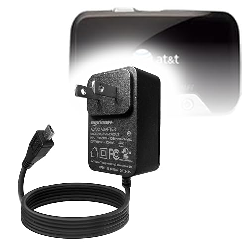 BoxWave Charger Compatible with AT&T Mobile Hotspot MiFi 2372 - Wall Charger Direct (15W), Rapid Charge Your Device with Built-in 3ft Cable