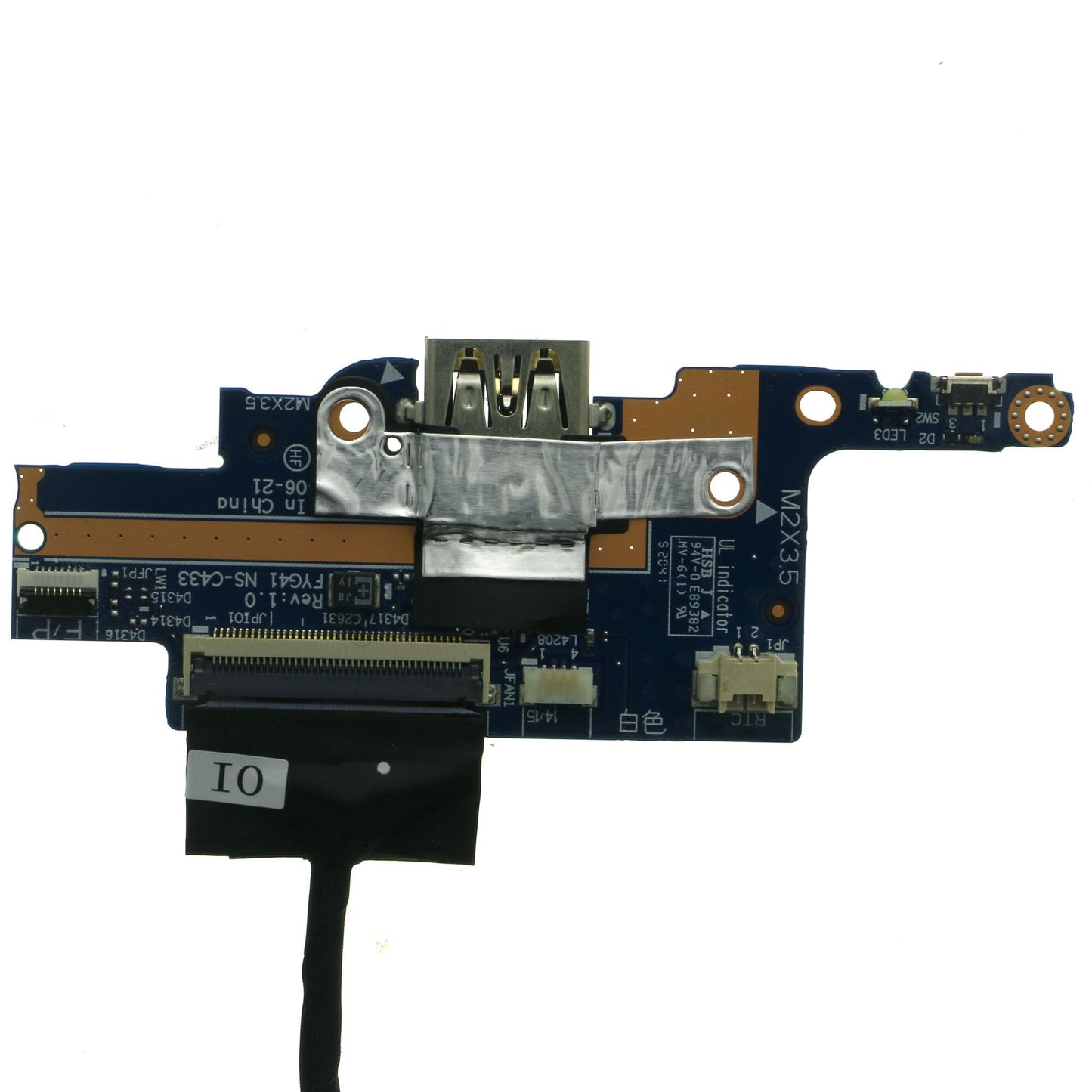 NS-C433 Power Button USB Board with Cable for Lenovo Yoga C740-14IML 5C50S24993 DC020024J10