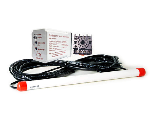 EMX Sensor Probe Carsense 101 Complete Set for 150ft / 9...41VDC (12Volt / 24Volt) Outdoor Buried Driveway Vehicle Gate Motion Detector