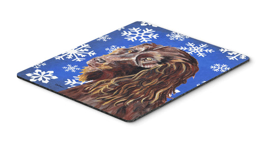 Caroline's Treasures SC9602MP Boykin Spaniel Winter Snowflakes Mouse Pad, Hot Pad or Trivet for Home Office Gaming Working Computers Laptop Mouse