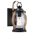 Westinghouse 61391EC Canyon Craftsman-Style One Light Outdoor Wall Fixture with Dusk to Dawn Sensor, Heirloom Brass Finish, Clear Glass