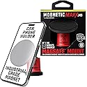 Mob Armor MobNetic Maxx MS - MagSafe Compatible Car Phone Mount w/ 90º Tilt, 360º Rotation & Durable Aluminum Build, Magnetic Holder for iPhone