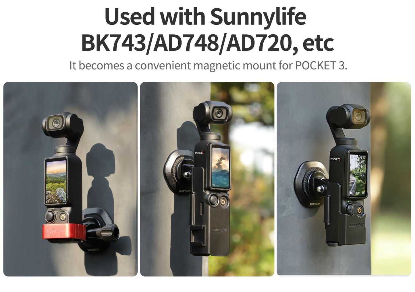Pocket 3 Strong Magnetic Base Camera Stand Mount Stabilizer for DJI Osmo Pocket 3/2, Insta360 ONE X3/2/1/GO 3,for FIMI Palm 2/1 Action Camera