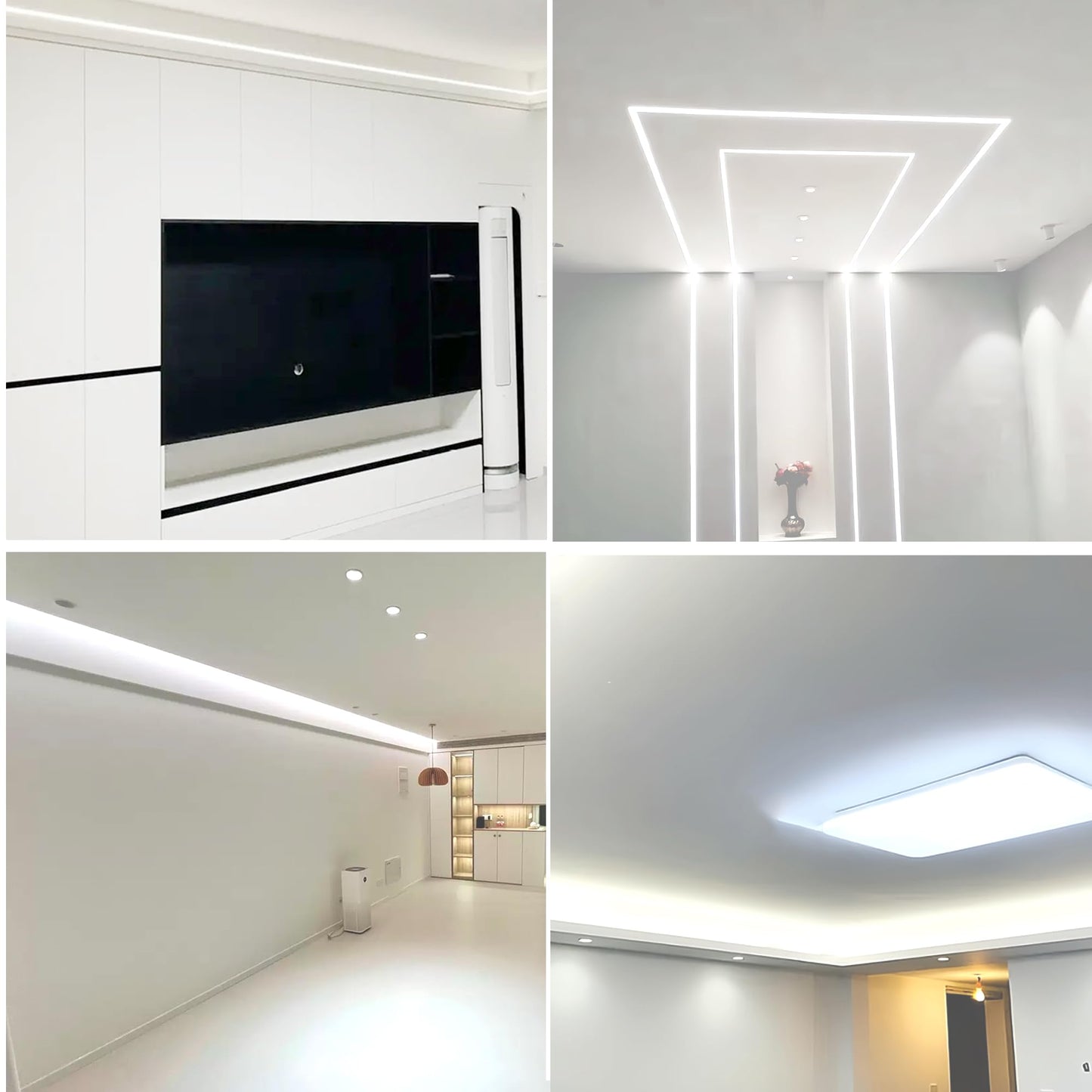 Clearhill 5V 8mm Width USB COB LED Strip Lights with Dimmable Switch,Cool White 6500K,320LEDs/M,8W/M,CRI90,6.56FT/2M,Electroplated Double-Sided Panel