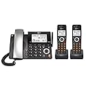 AT&T DECT 6.0 Corded/Cordless Home Phone with 2-Handset and Answering Machine, Smart Call Blocker, Caller ID, Large Backlit Display, Big Button