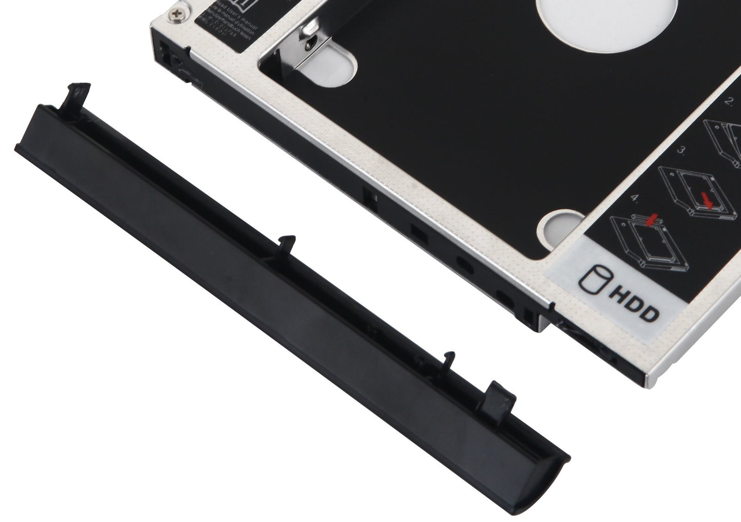 DY-tech 2nd HDD SSD Hard Drive Caddy for HP ProBook 6440b 6445b 6450b 6455b 6550b 6555b with Faceplate Bezel + Mounting Bracket