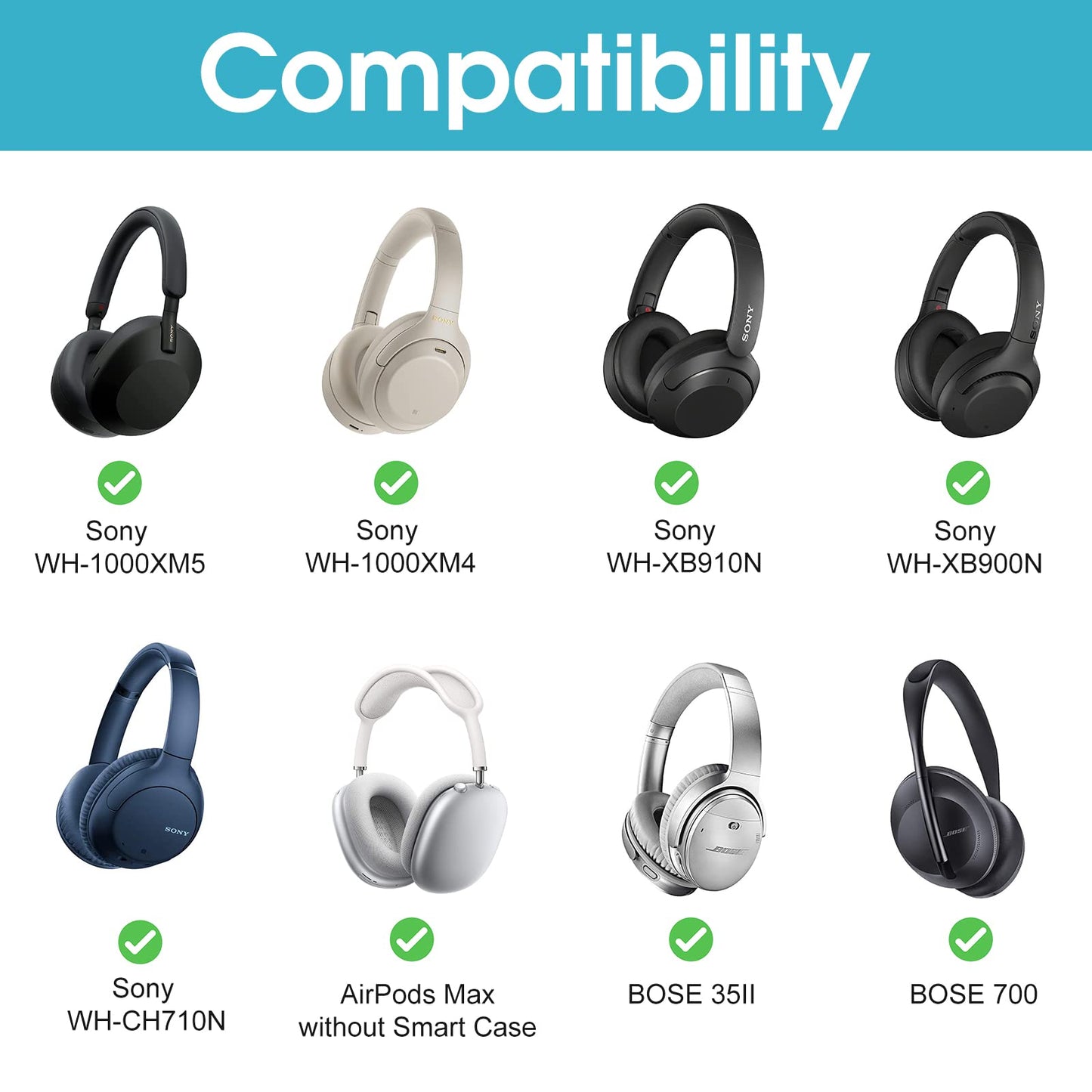 ProCase Hard Case for Sony WH-CH720N/ WH-CH710N/ WH-CH520/ WH-CH510/ WH-1000XM5/ WH-1000XM4/ WHXB910N/ Bose 700 Noise Cancelling Wireless Headphones