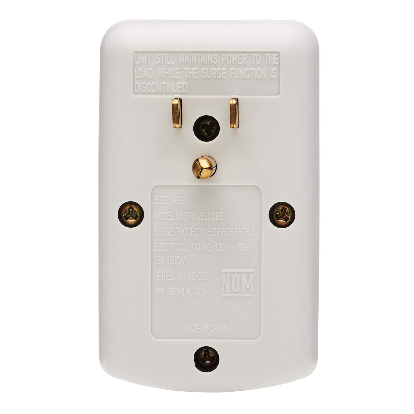 TRIPP LITE 1 Outlet Portable Surge Protector Power Strip, Direct Plug in, Tel/Modem Protection