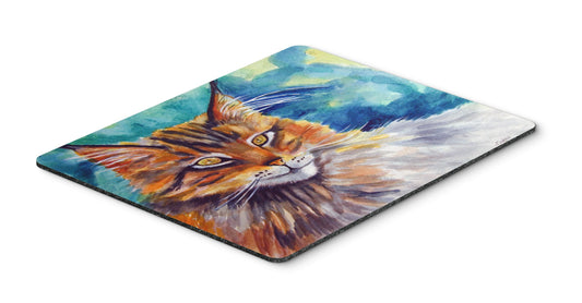 Caroline's Treasures 7421MP Maine Coon Cat Watching You Mouse Pad, Hot Pad or Trivet for Home Office Gaming Working Computers Laptop Mouse