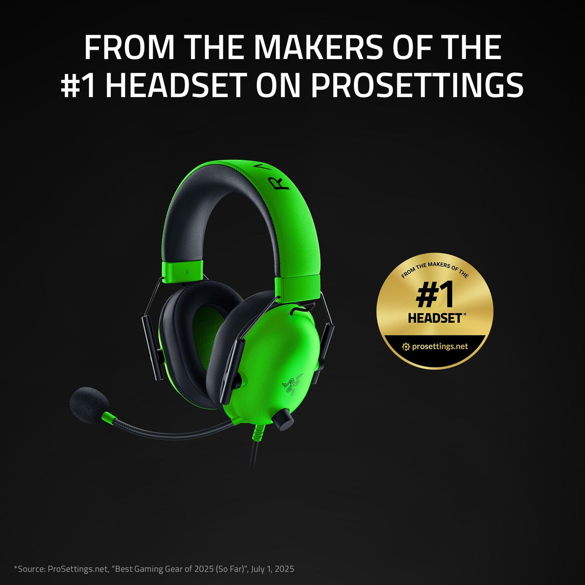 Razer BlackShark V2 X Gaming Headset, 3.5mm Audio Jack, Green