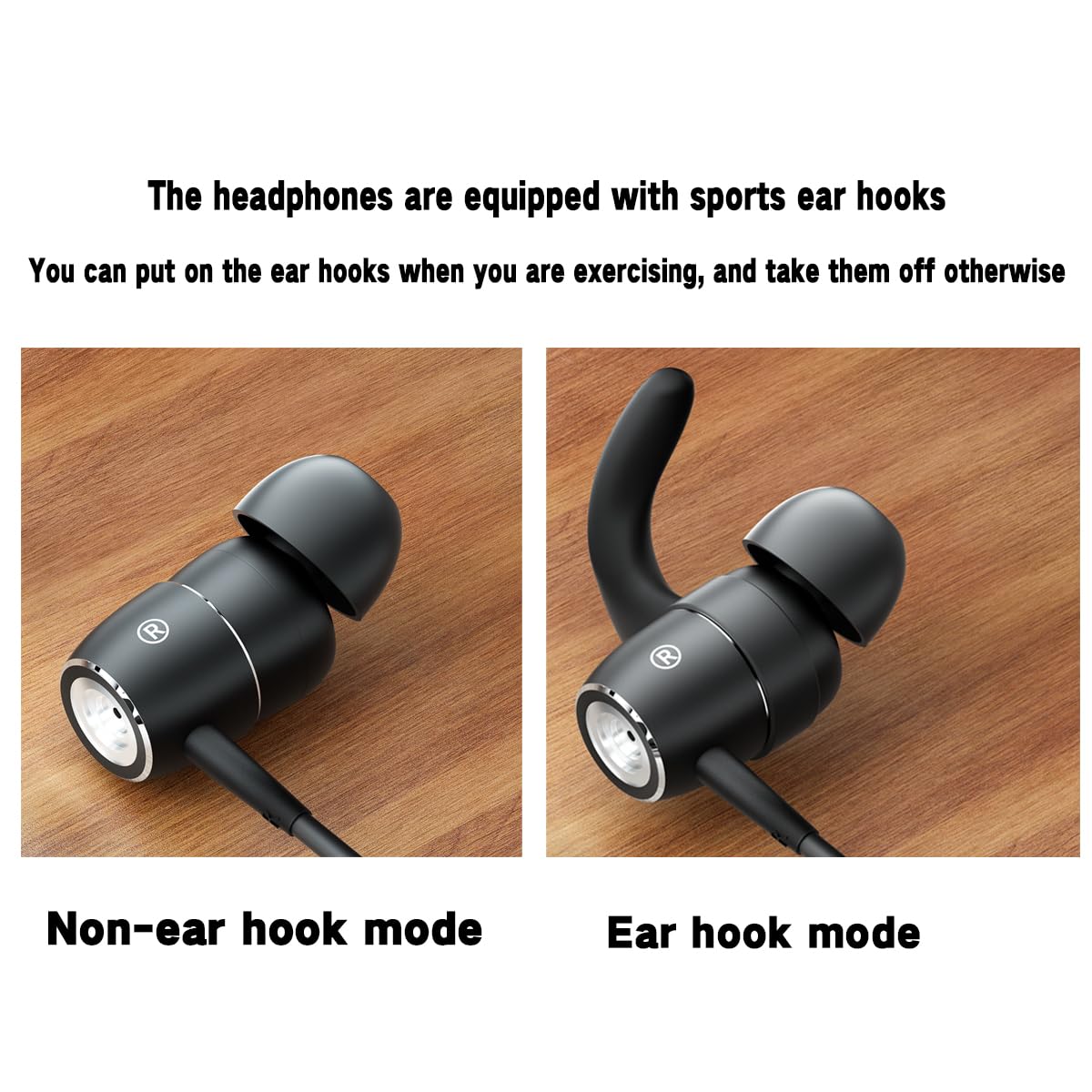 ENC Mic Wired Earbuds - Call Noise-Canceling In-Ear Headphones with Super Bass, DAC & High Fidelity Audio - Removable Ear Hooks,Microphone…