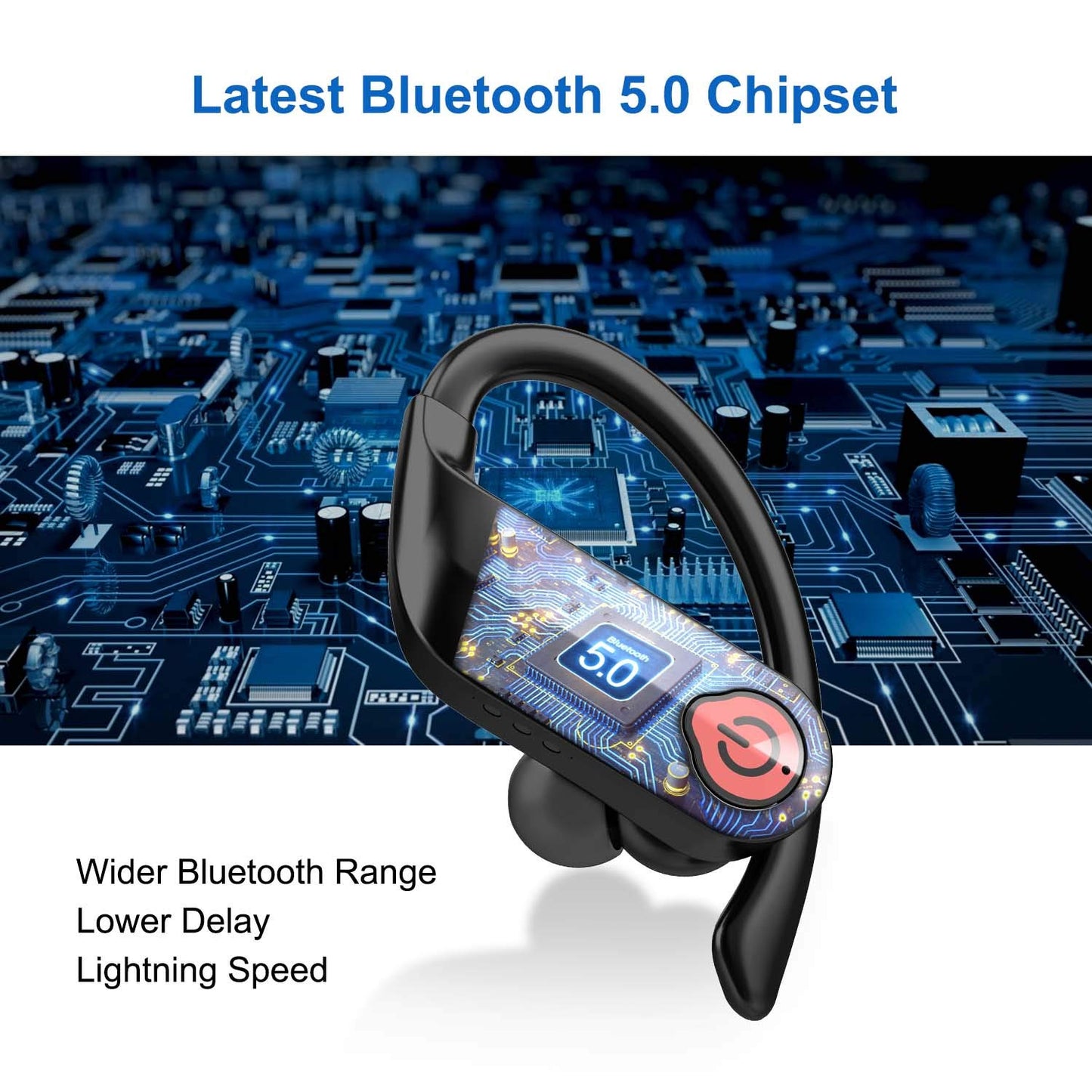 Bicboz Wireless Earbuds Bluetooth 5.0 Headphones, Deep Bass Stereo Sound Bluetooth Earbuds, Truly Wireless in-Ear Earphones with Noise-Cancelling…