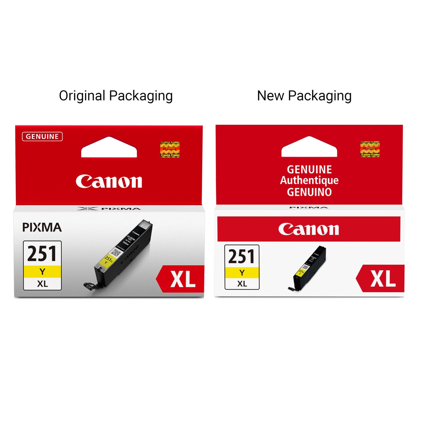 Canon CLI-251XL Genuine Yellow Ink Tank, Compatible with MG6320, IP7220 & MG5420, MX922, MG5520, MG6420, MG7120, iX6820, iP8720, MG7520, MG6620,