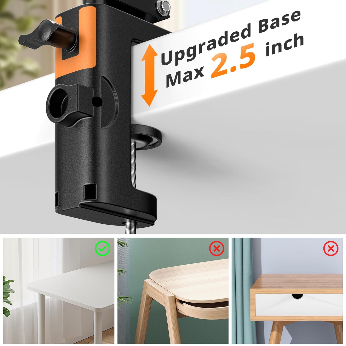 UBeesize 10" Ring Light with Overhead Phone Mount, LED Selfie Light with Stand and Phone Holder, Desk Light for iPhone, Desk Tripod for Video
