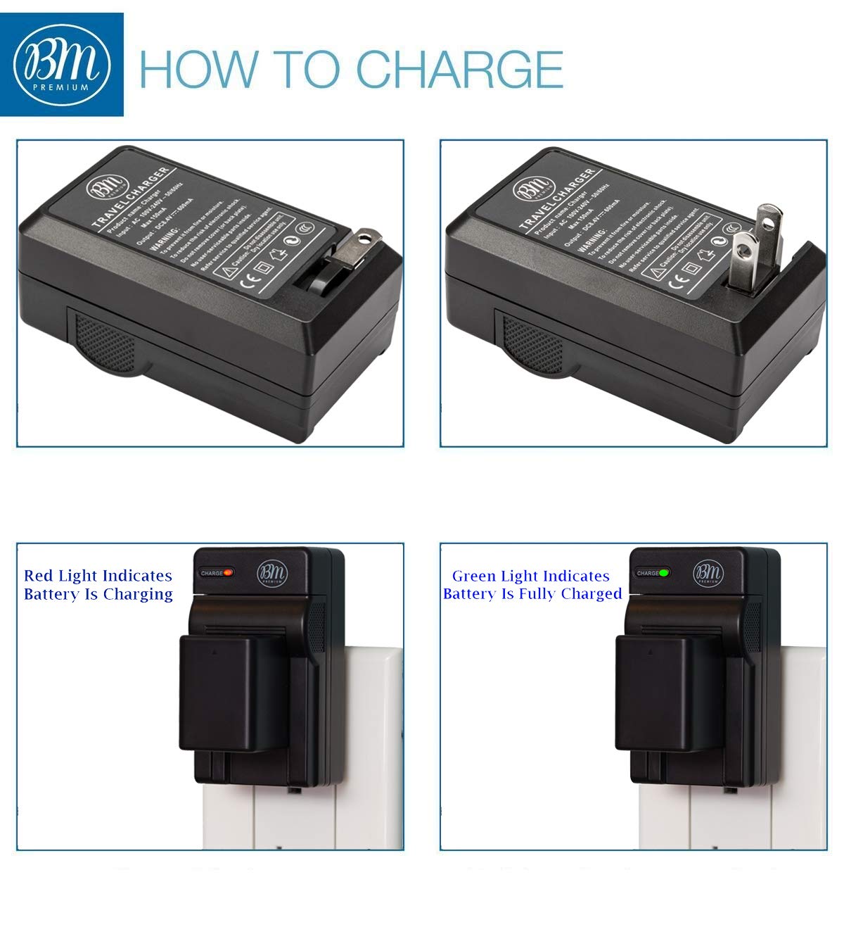BM Premium BP-727 Battery and Charger for Canon Vixia HFR80, HFR82, HFR800, HFR30, HFR32, HFR300, HFR40, HFR42, HFR400, HFR50, HFR52, HFR500, HFR60