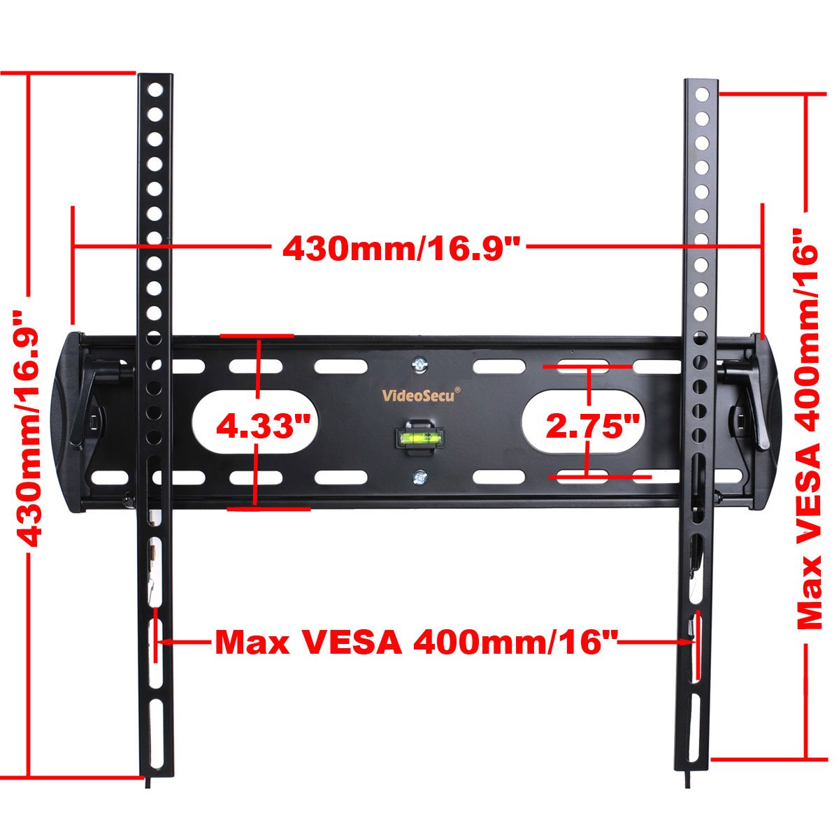 VideoSecu Black Tilting Wall Mount Bracket for Sony KDL-32S2010 KDL-32M3000 LCD 32 inch HDTV TV 1XP