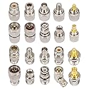 Boobrie 20PCS RF Coaxial Connector Kit UHF Adapter Set UHF Connector Kit SO239 PL259 UHF to SMA/UHF to BNC/UHF to N/UHF to F Adapter Female to Female…