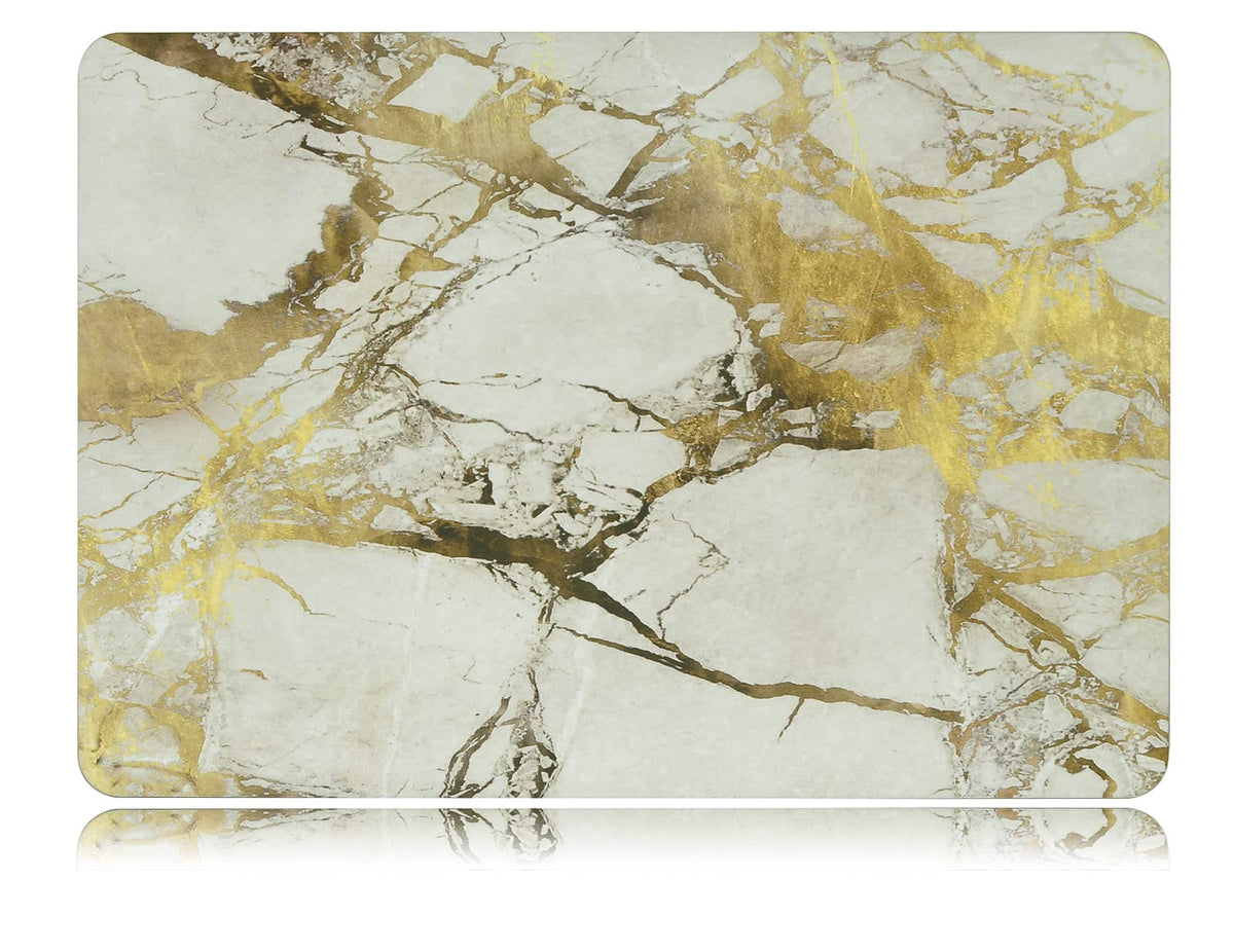 UESWILL Case for MacBook Pro (Retina, 15 inch, 2012-2015), White/Gold