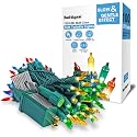 100 LED Soft Twinke Lights, Slow Twinkling Christmas Lights, 50 of 100 Lights Twinkle, Waterproof Gentle Glow, UL Certified 29 Ft Connectable Indoor