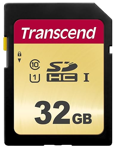 Transcend 32GB 500S(SD Card), UHS-I U1, V30, Class 10, High Endurance, for camorders and DSLR Cameras, MLC - TS32GSDC500S-E