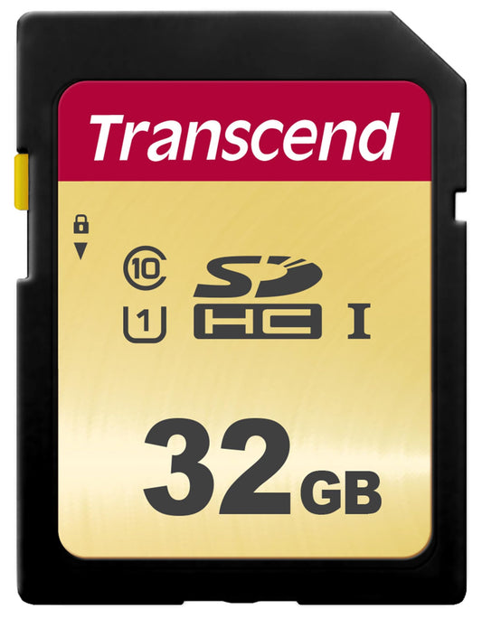 Transcend 32GB 500S(SD Card), UHS-I U1, V30, Class 10, High Endurance, for camorders and DSLR Cameras, MLC - TS32GSDC500S-E