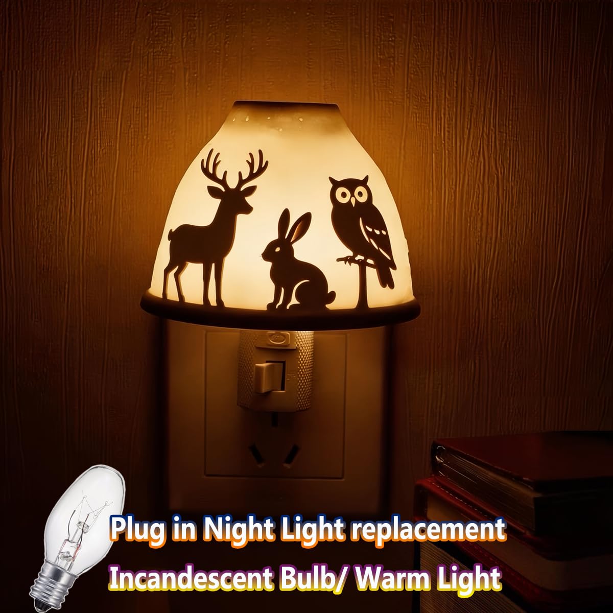 WokHok 7 Watt Night Light Bulbs and Salt Lamps Replacement Bulbs,C7/7 Watt/120 V/45 Lumen,E12 Candelabra Base Light Bulbs,Warm White - Dimmable,12