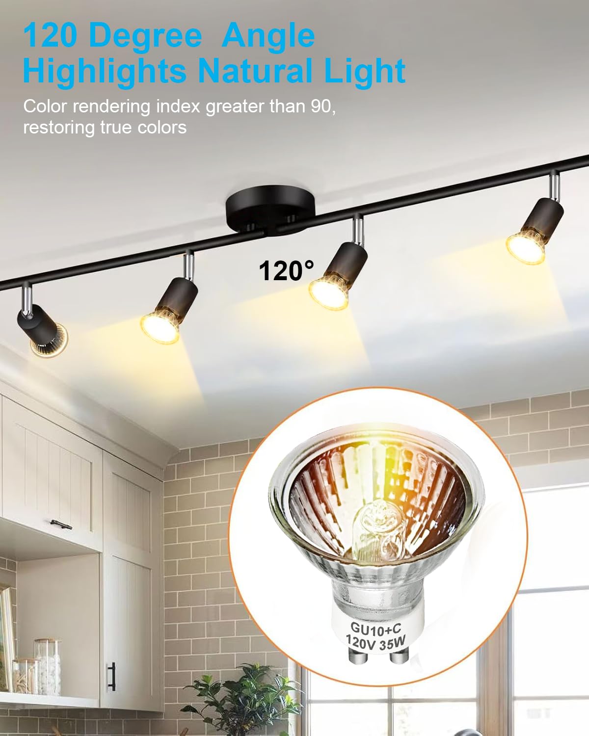 SerBion 35 Watt Candle Warmer Lamp Bulbs, Wax Warmer Bulbs for Full Size Candle Warmer, 6 Packs GU10 Halogen Light Bulbs for Track and Range Hood