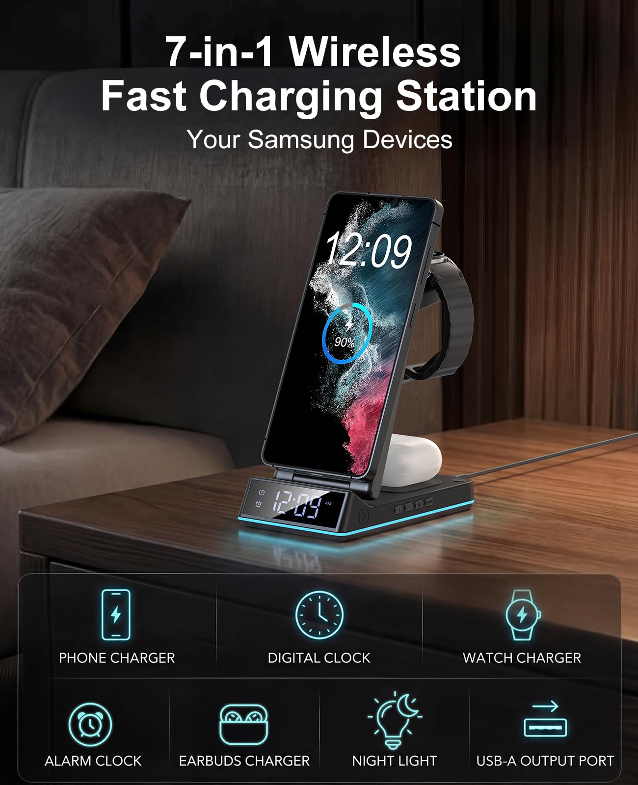 Wireless Charger for Samsung White