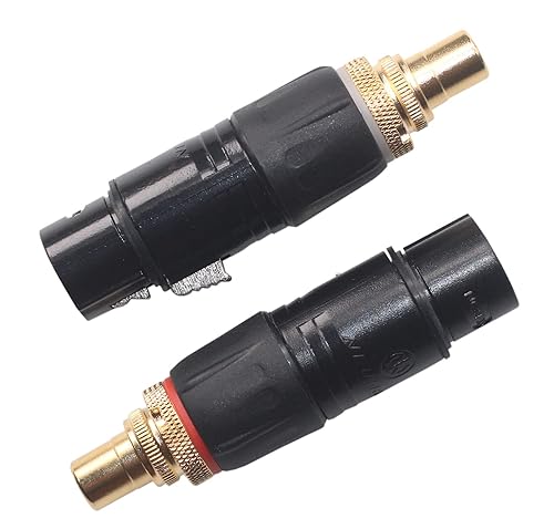 ANTOP ANTENNA KK MA-ZA 3pin XLR Female to RCA Female Adapter, XLR to RCA Converter Gender Changer Audio Coupler Connector. MA-ZA (2 Pack)