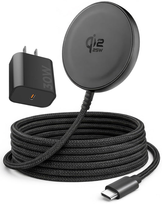 Qi2.2 Certified 25W Magnetic Wireless Charger for Samsung Galaxy S26 Ultra, S25, S24 - Compatible with MagSafe Fast-Charging 2.0 Plus Wall Adapter