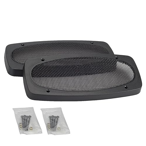 4”x10” Speaker Grills - Black Wire Mesh for RV, Marine, & Auto (Pair)