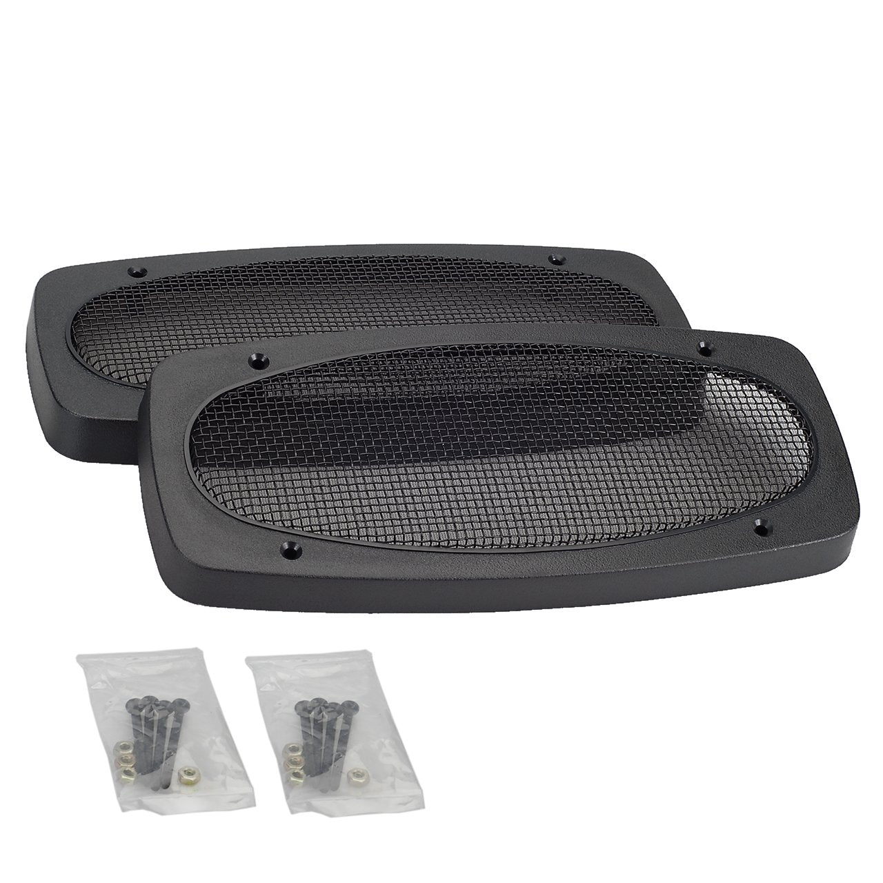 4”x10” Speaker Grills - Black Wire Mesh for RV, Marine, & Auto (Pair)