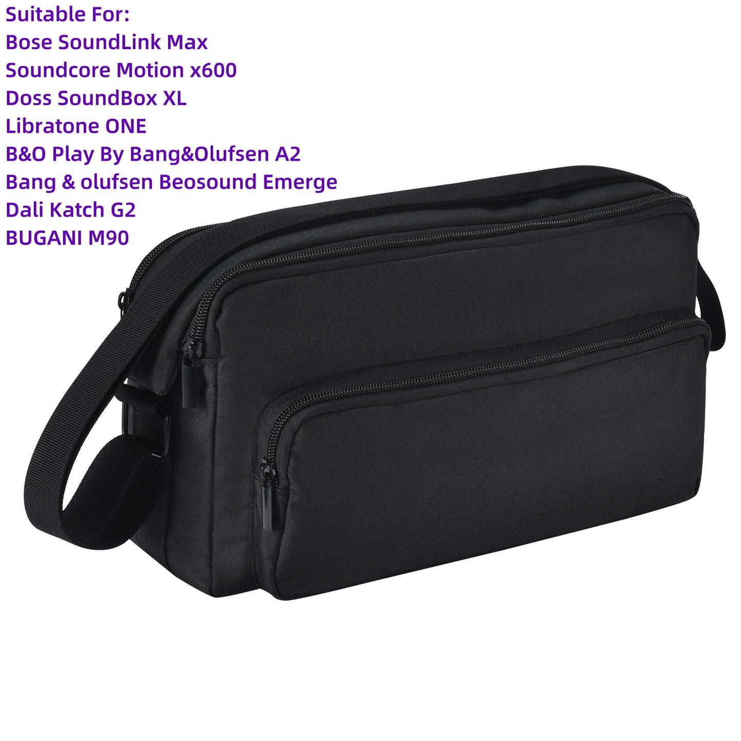 Speaker Case suitable for Bose SoundLink Max,Soundcore Motion x600,DOSS SoundBox XL,BUGANI M90 Case Multi model universal Outdoor Hiking Portable