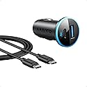 Anker 323 USB-C Car Charger Adapter, 52.5W Cigarette Lighter Charger with 30W PowerIQ 3.0 Fast Charging for iPhone 17/16/15/14/13/12 Series, Galaxy