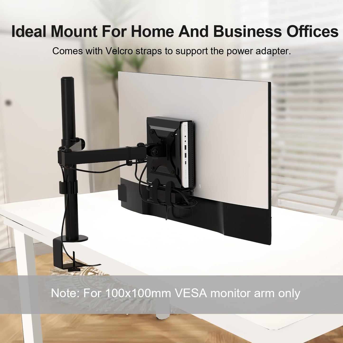 2 Pack Mini PC VESA Mount Compatible with HP Desktop Mini, Wall VESA and Under Desk Mount for HP Pro Mini 260 400,for HP ProDesk 400 405 600,for HP