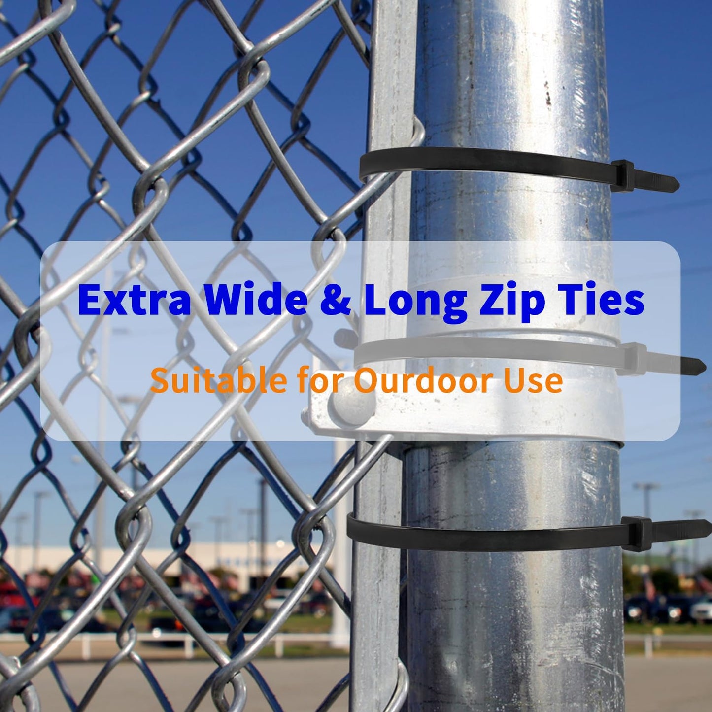 Extra Large Zip Ties Heavy Duty 32 Inch Long Cable Ties 250 lbs Black Plastic Wraps Wire Ties 30 Pack for Home,Office,Garage and Workshop