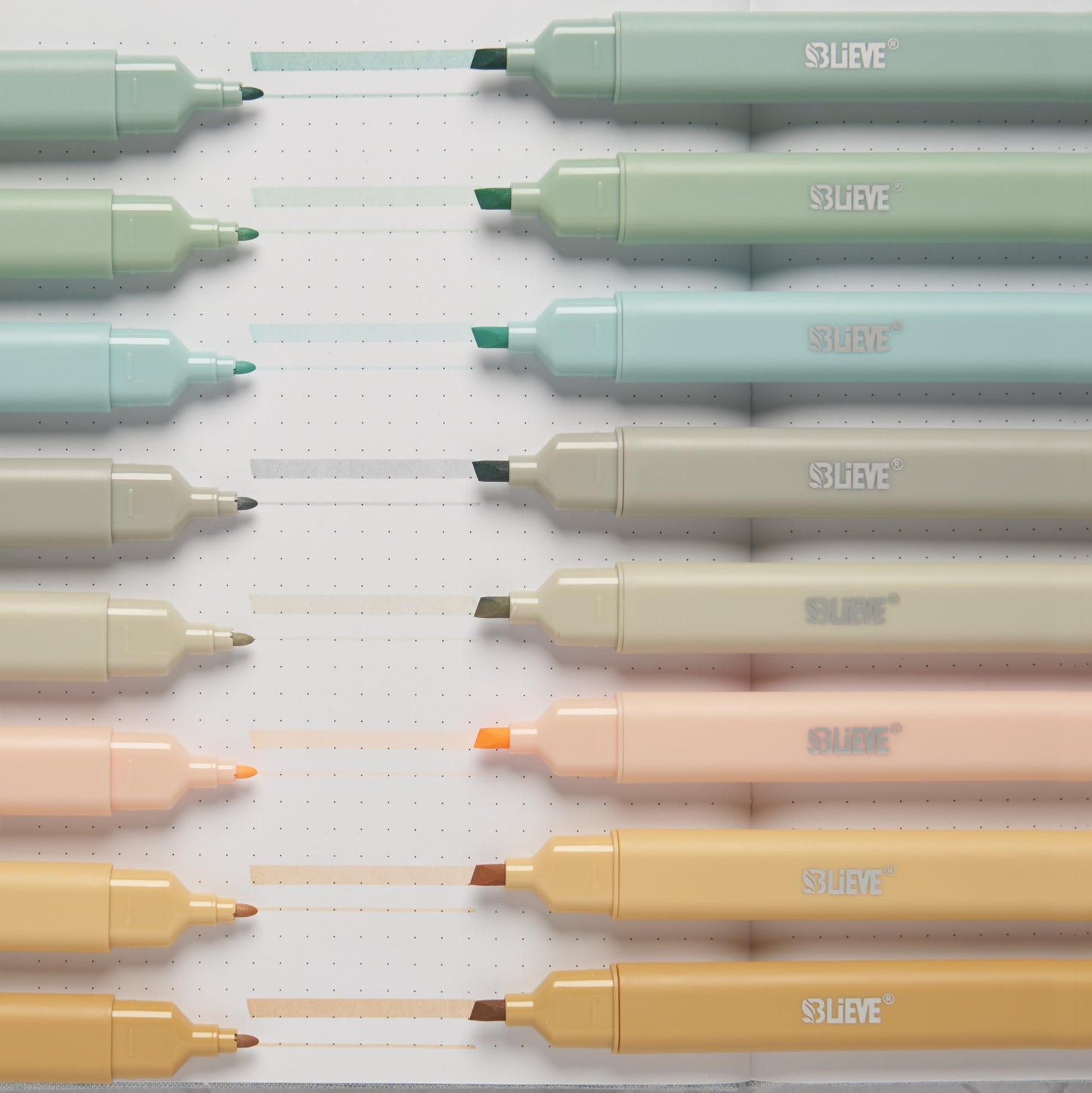 BLIEVE Bible Highlighters No Bleed Through, Pastel Colors, Dual Tip, 8 Pack