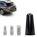 Universal 1.2 Inch Car Antenna Delete Replacement, AM/FM Roof Mount Radio Antenna Mast, Aluminum Short Antenna with M4 M5 M6 Threaded Adapters