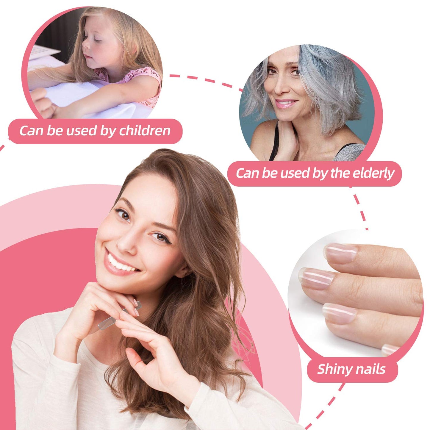 RedFlow Glass Nail File & Buffer Set – 2 Nano Glass Nail Files + 1 Foot File, Professional Manicure Set for Natural Nails & Callus Removal