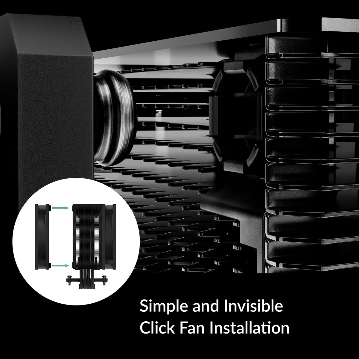 ARCTIC Freezer 36 (Black) - Single-Tower CPU Cooler with Push-Pull, Two Pressure-optimised 120 mm P Fans, Fluid Dynamic Bearing, 200-1800 RPM, 4