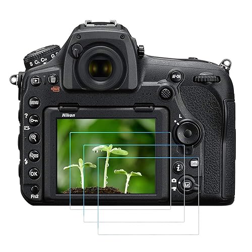 FANZR D850 Screen Protector Compatible for Nikon D850 D810 D780 D750 D500 D7200 D7100 Camera (3 Pack), 0.3mm 9H Hardness Anti-Scratch Tempered Glass