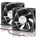 Wathai 80mm 24V DC Cooling Fan 2Pin 24Volt 80mm x 25mm Brushless 3 Inch Fan High Speed for DIY Ventilation Exhaust Projects Cooling 2 Pack