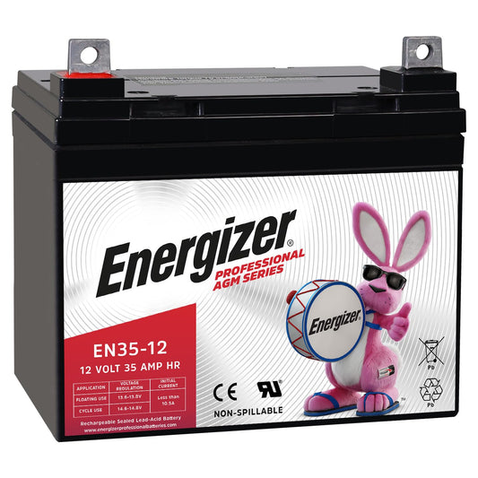 Energizer EN35-12, 12 Volt 35 Amp Hr, Long Lasting Sealed Lead Acid AGM Rechargeable Battery Ideal For Use In Wheelchairs, Electric Scooters, Backup…