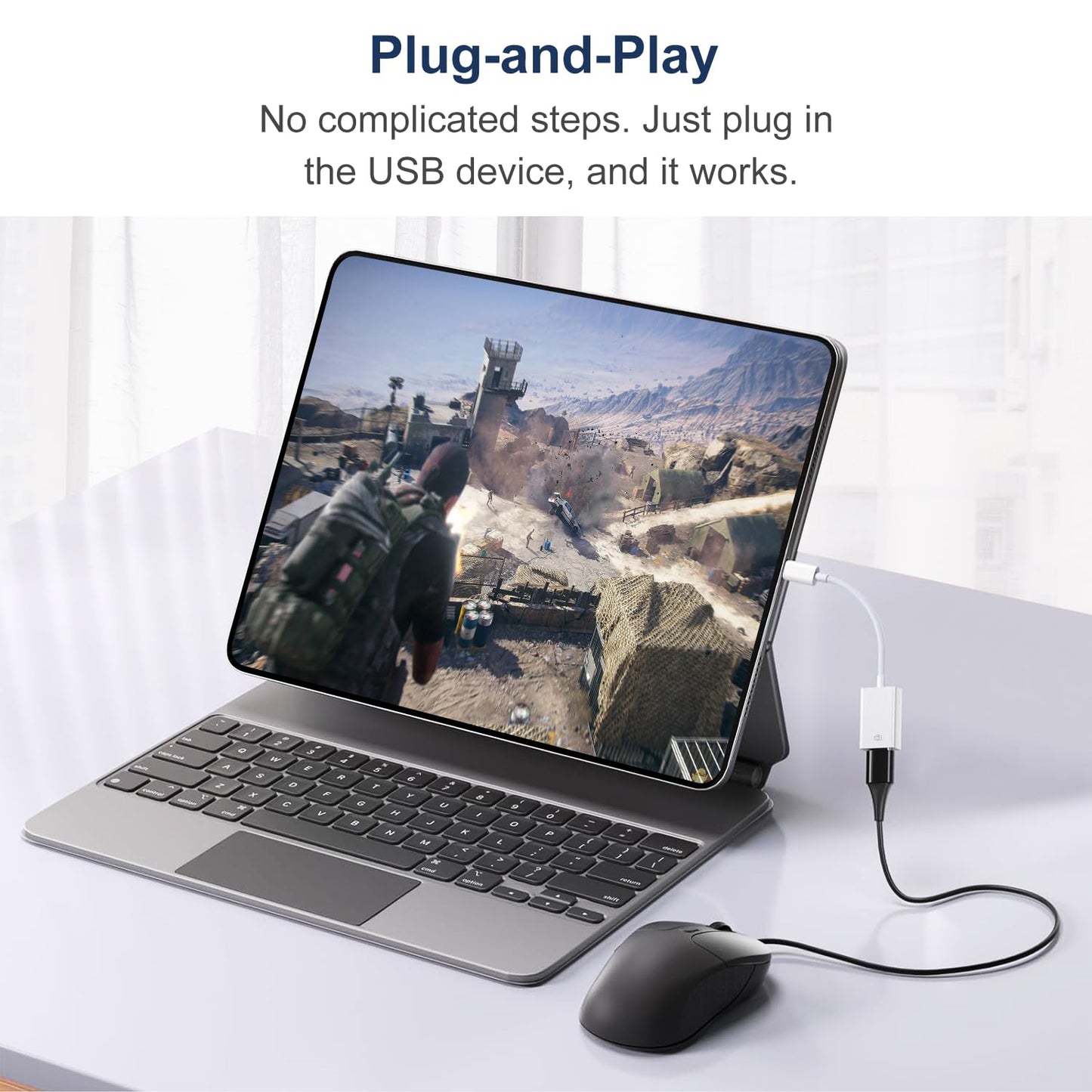 LJ zjcxin USB C to USB 3.0 Adapter,USB C Male to USB Female OTG Cable Thunderbolt3 to USB Adapter Compatible for MacBook Pro/Air, iPhone 16 Pro…