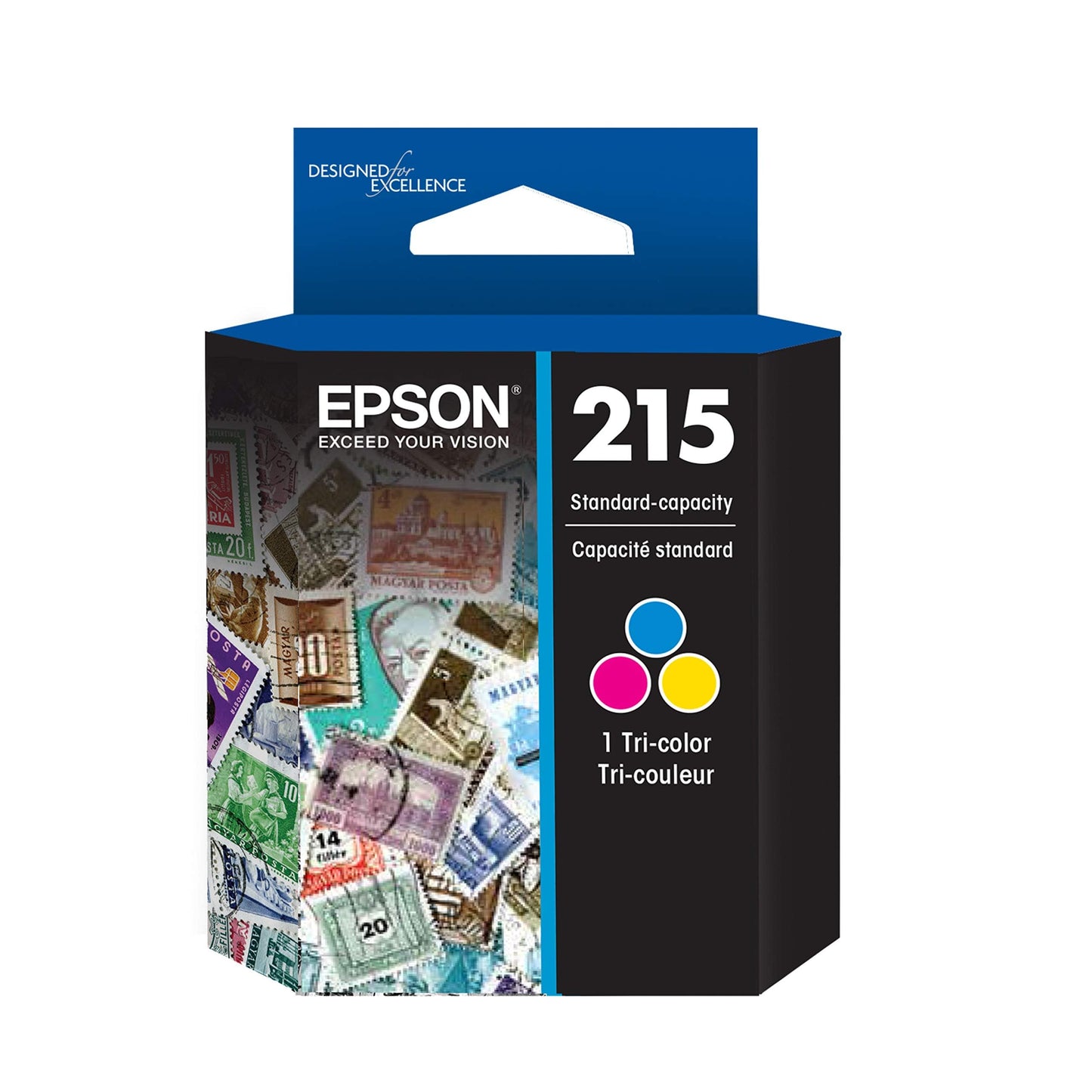 EPSON 215 Ink Standard Capacity Tricolor Cartridge (T215530-S) Works with WorkForce WF-100, 110 and EC-110