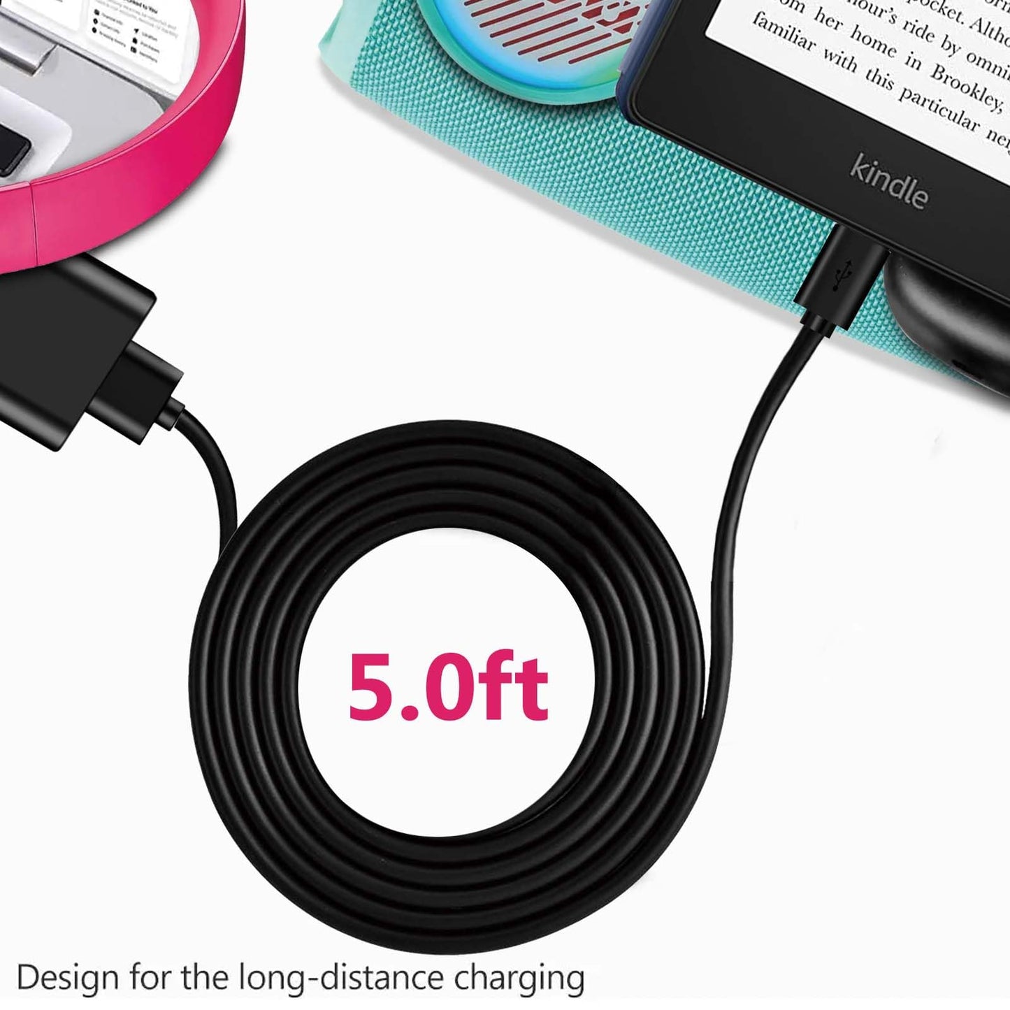 5FT USB-C charging cable with matching USB charger for the new Kindle Paperwhite Signature Edition (32 GB), Paperwhite (8 GB), and Kindle Paperwhite